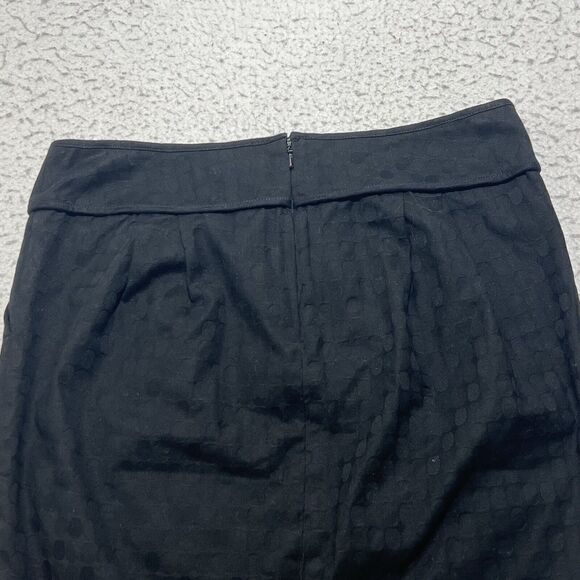 Club Monaco Women's 6 Straight Pencil Career Pleated Skirt Black Textured - Picture 7 of 10